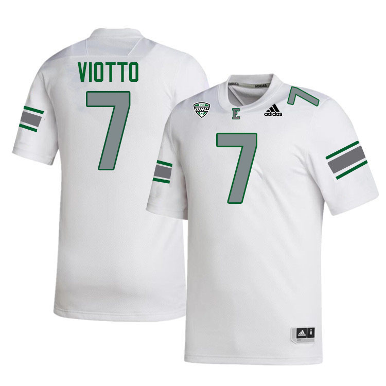 Eastern Michigan Eagles #7 Drew Viotto College Football Jerseys Stitched-White